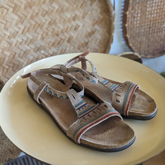 Naot 42 Odelia Bohemian Sandals Cork Comfort Shoes Adjustable Luxury - Picture 10 of 14